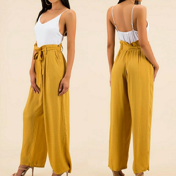 MK Boutique Pants - Last L! Paper-Bag Waist One Piece Jumpsuit